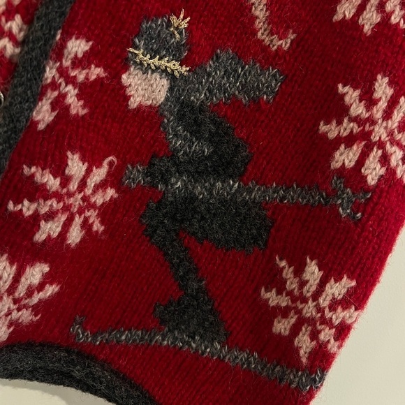 LIMITED Vintage Wool Sleeveless Button Down Skier V- Neck Sweater Vest Size M - Picture 7 of 8